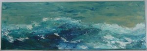 Ocean Depths - Acrylic on Canvas, 12" x 36", $ 285.00