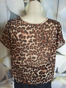 Style T2-Reversed Jungle Leopard Top Back View $120.00